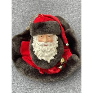 Vintage  Santa Christmas Ornament With Bells